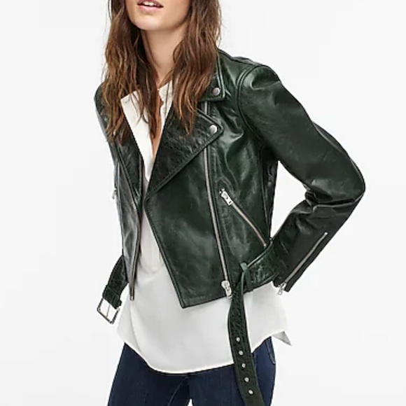 Jcrew Collection Cropped Leather Jacket 